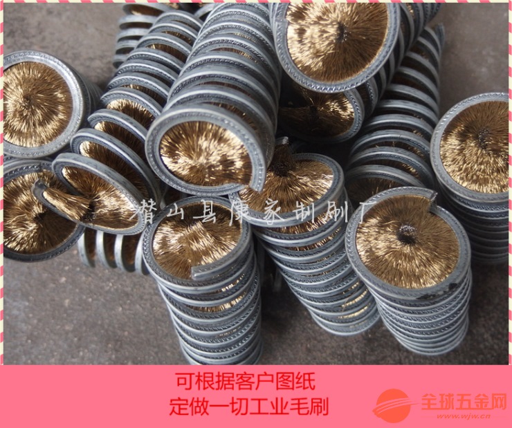 弹簧刷辊内绕钢丝弹簧刷外绕尼龙丝弹簧刷辊除锈抛光除尘弹簧刷