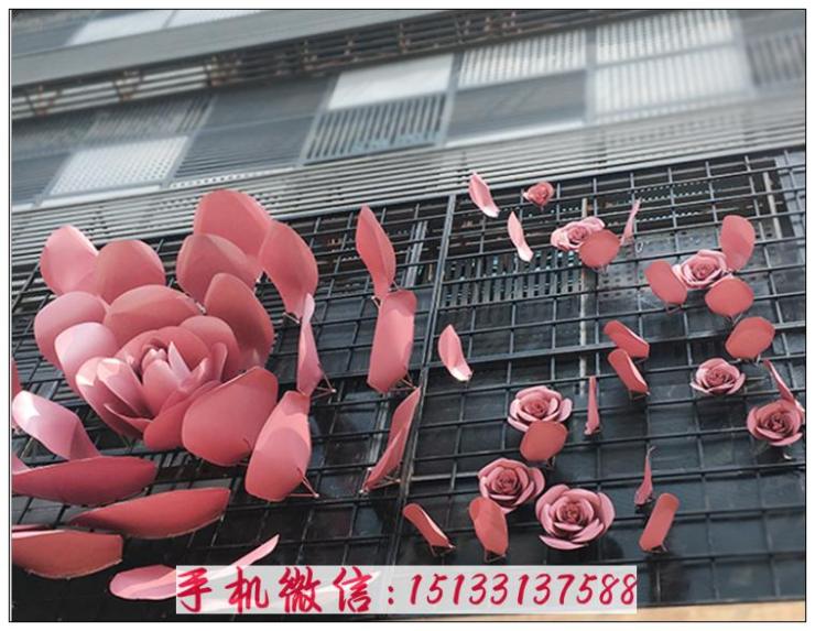 宁夏不锈钢玫瑰花瓣雕塑制作 宁夏不锈钢花瓣雕塑