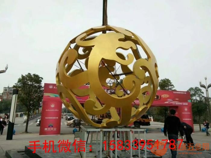 球体景观灯 镂空雕塑不锈钢制作城市不锈钢雕塑工艺卓越