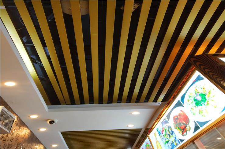 弧形铝方通效果图 造型铝方通装饰吊顶时代空间