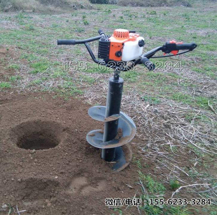 小型打孔机_小型泥土地钻孔机汽油机带动螺旋式挖坑机